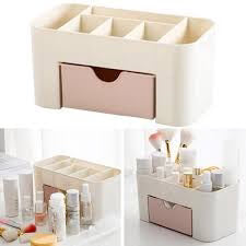Premium Dual-Layer Cosmetic Organizer Box – Elegant 24cm Vanity Storage Drawer