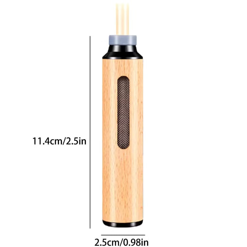 Portable Wooden Car Ashtray & Cigarette Holder: Ash-Proof, Pocket Size