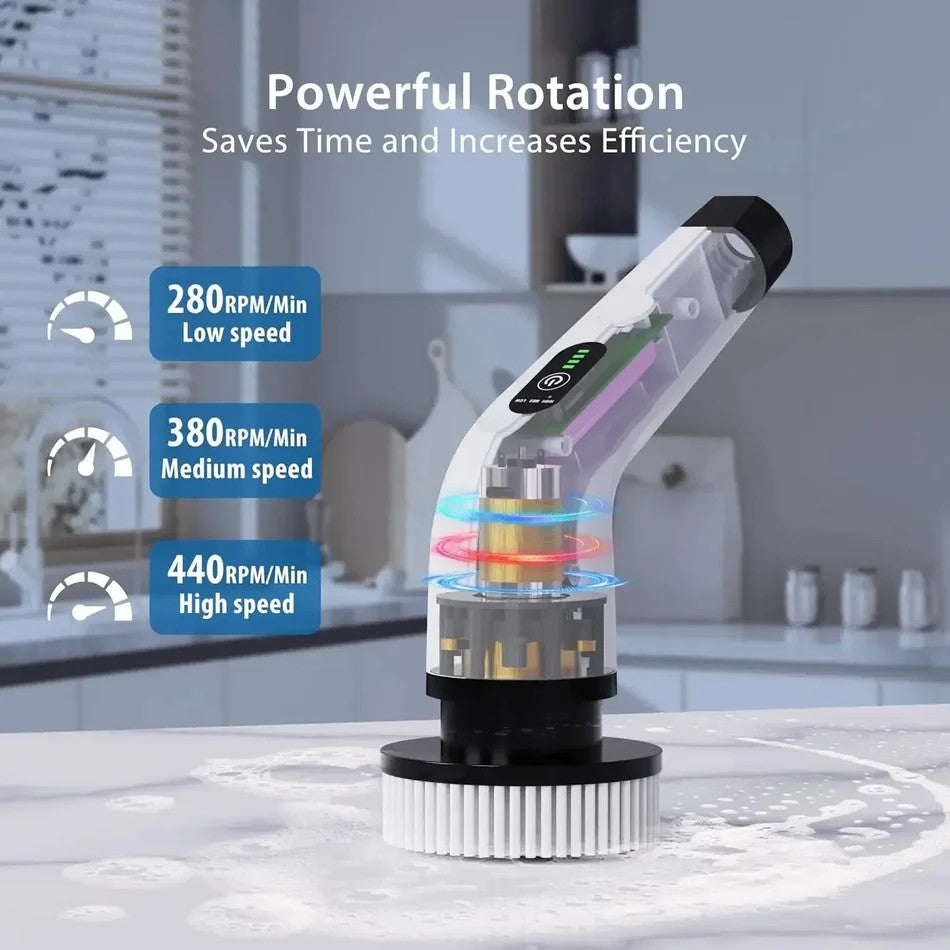 9-in-1 Cordless Electric Cleaning Brush – Multipurpose Deep Scrubber for Home & Bathroom