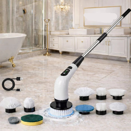 9-in-1 Cordless Electric Cleaning Brush – Multipurpose Deep Scrubber for Home & Bathroom