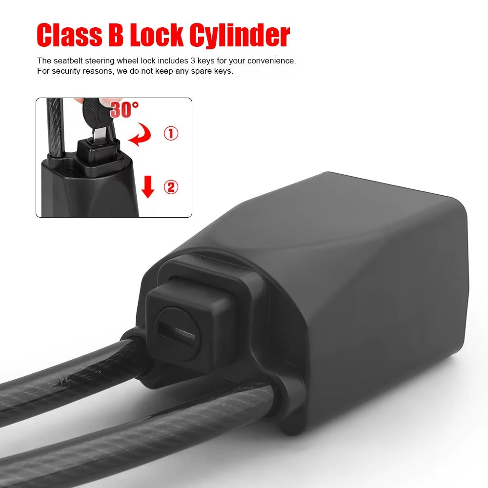 Car Steering Wheel Lock Seat Belt Lock 