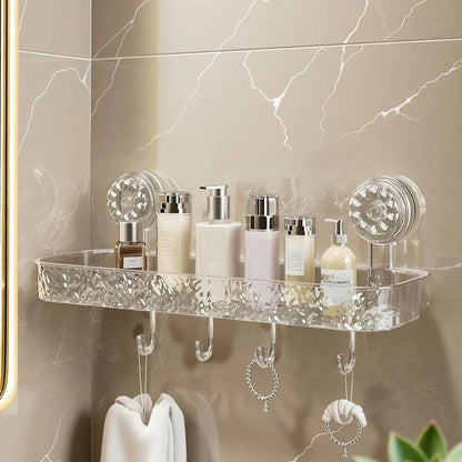 Drill-Free Acrylic Wall Shelf for Bathroom & Kitchen