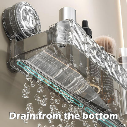 Drill-Free Acrylic Wall Shelf for Bathroom & Kitchen