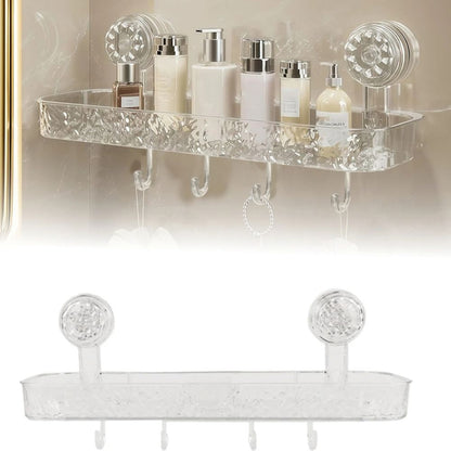 Drill-Free Acrylic Wall Shelf for Bathroom & Kitchen