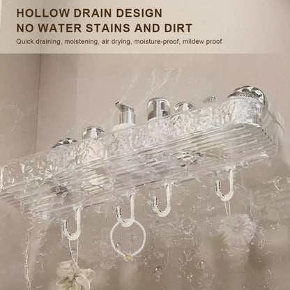 Drill-Free Acrylic Wall Shelf for Bathroom & Kitchen