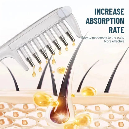 Transparent Scalp Massaging Oil Applicator Comb