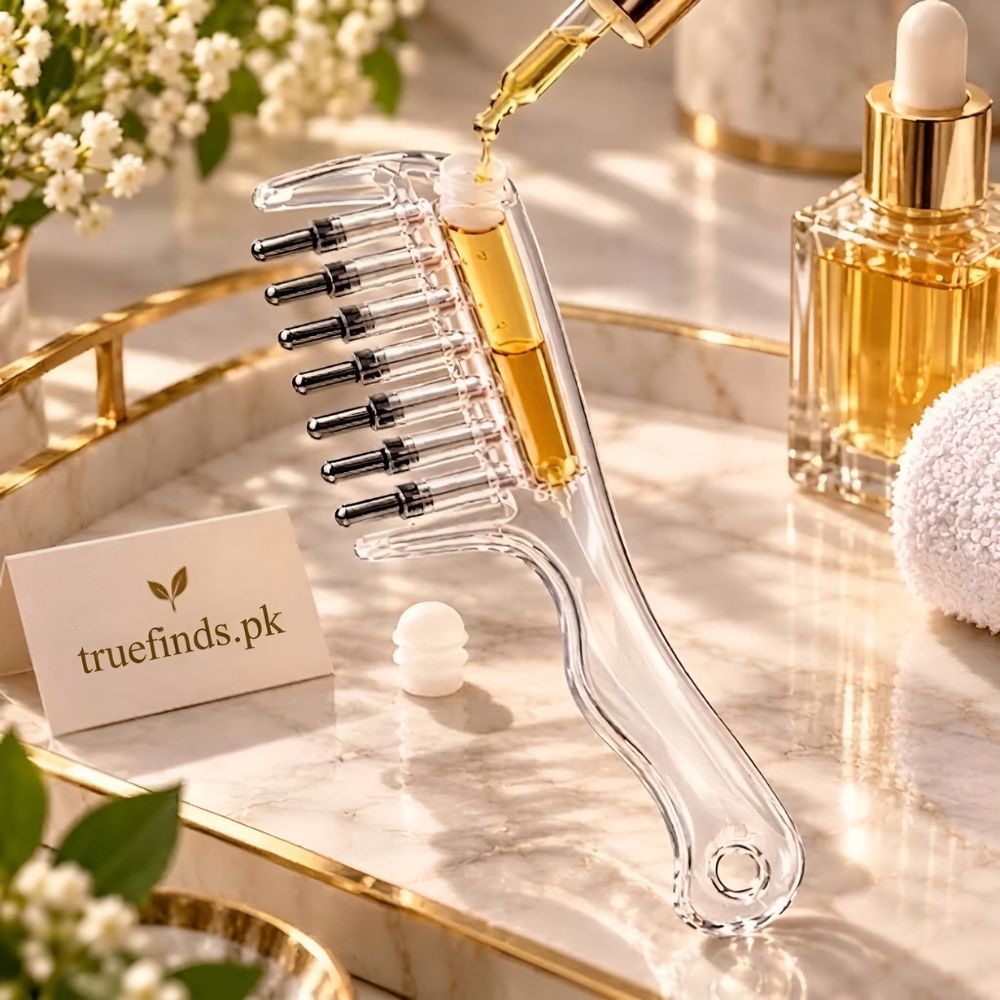 Transparent Scalp Massaging Oil Applicator Comb
