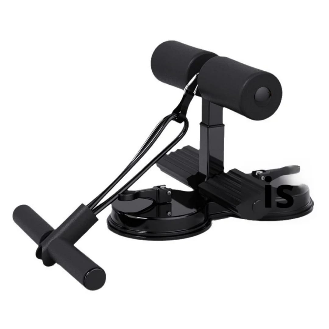 Sit-Up Assistant Bar with Resistance Band: Dual Suction Cup Core Trainer for Home Workouts