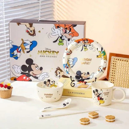 Disney Mickey & Friends Ceramic Dinnerware Set – Premium Kids Tableware Complete Meal Gift Set