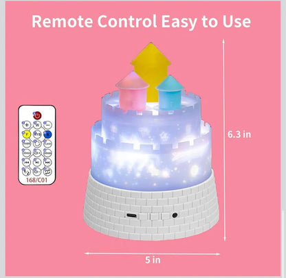 Kids Dream Castle Star Projector Night Lamp with Bluetooth – Luxury Bedtime Night Light