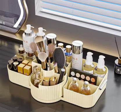 Large Capacity Rotating Cosmetic Organizer – Spacious Makeup Storage & Display Rack