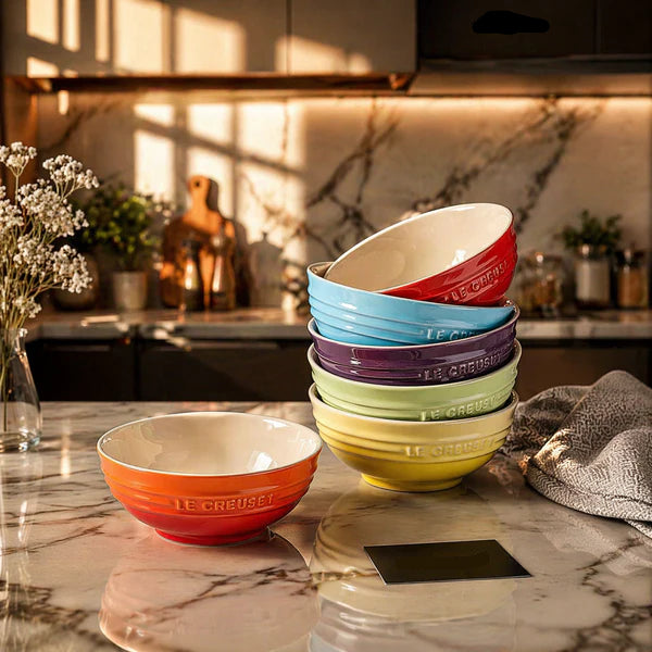 Le Creuset 6-Piece Rainbow Stoneware Mini Bowl Set – Premium Serving, Dessert & Snack Bowls
