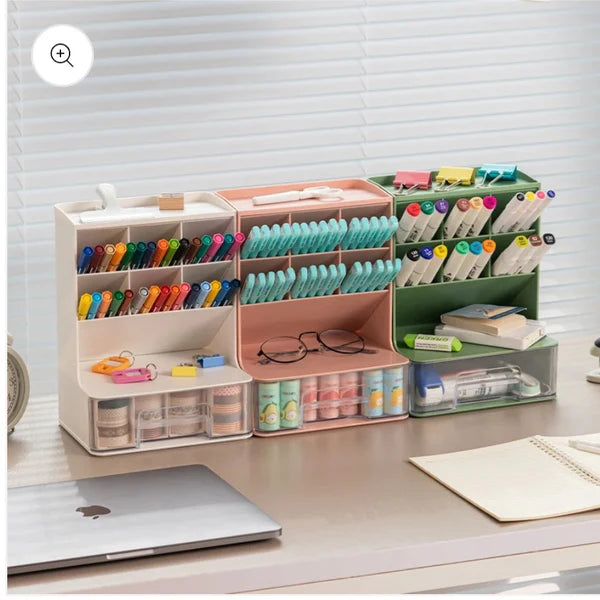 Luxury Multi-Compartment Makeup & Jewelry Organizer with Drawer – Stylish Storage Solution