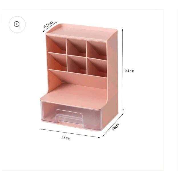 Luxury Multi-Compartment Makeup & Jewelry Organizer with Drawer – Stylish Storage Solution