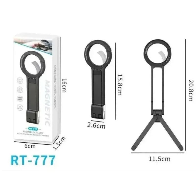 MagClip 3-in-1 Magnetic Foldable Phone Holder & Stand – Portable Adjustable Mobile Stand