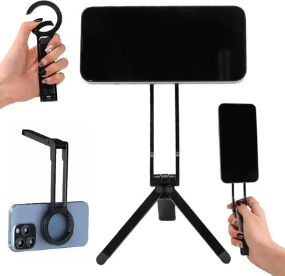 MagClip 3-in-1 Magnetic Foldable Phone Holder & Stand – Portable Adjustable Mobile Stand