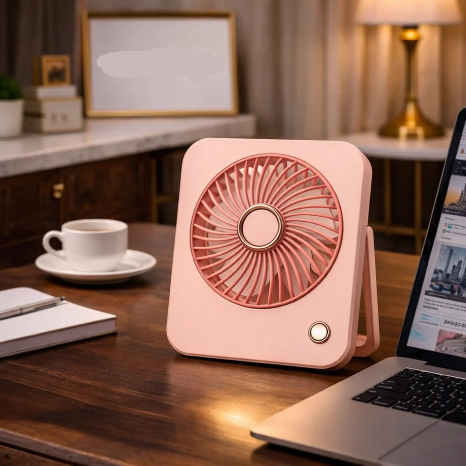 Mini 3-Speed Colorful Desktop Fan – Portable Table Cooling Fan (Random Colors)