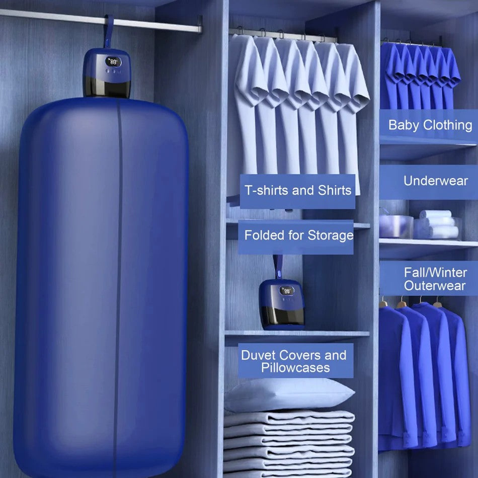 Mini Portable Folding Clothes Dryer – Smart Automatic Garment Dryer for Travel & Home Use