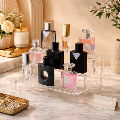 Premium Acrylic Perfume Organizer Stand – Multi-Tier Display Rack