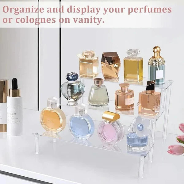 Premium Acrylic Perfume Organizer Stand – Multi-Tier Display Rack