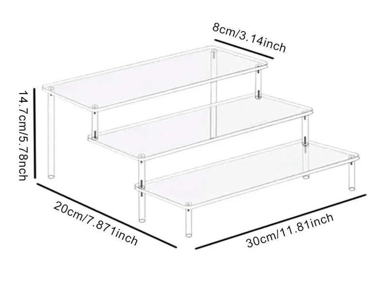 Premium Acrylic Perfume Organizer Stand – Multi-Tier Display Rack