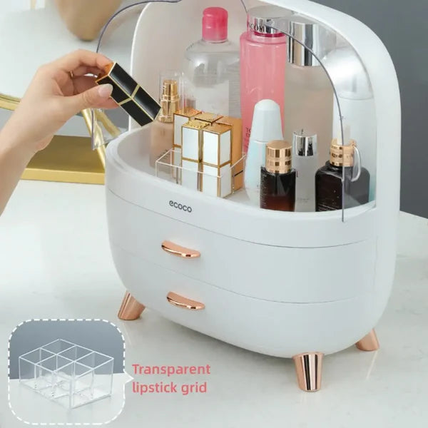 Premium Ecoco Dustproof Cosmetic Storage Organizer – Elegant Makeup Organizer Box