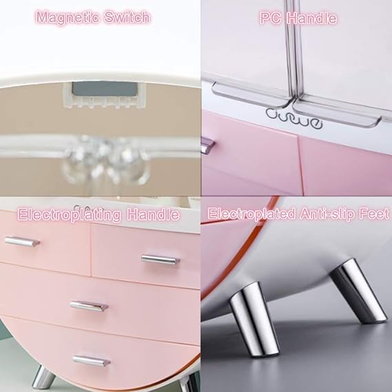 Premium Large Capacity Dustproof Cosmetic Organizer – Spacious Makeup Storage Box