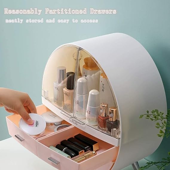 Premium Large Capacity Dustproof Cosmetic Organizer – Spacious Makeup Storage Box
