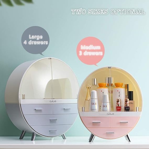 Premium Large Capacity Dustproof Cosmetic Organizer – Spacious Makeup Storage Box