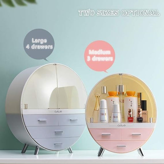Premium Large Capacity Dustproof Cosmetic Organizer – Spacious Makeup Storage Box