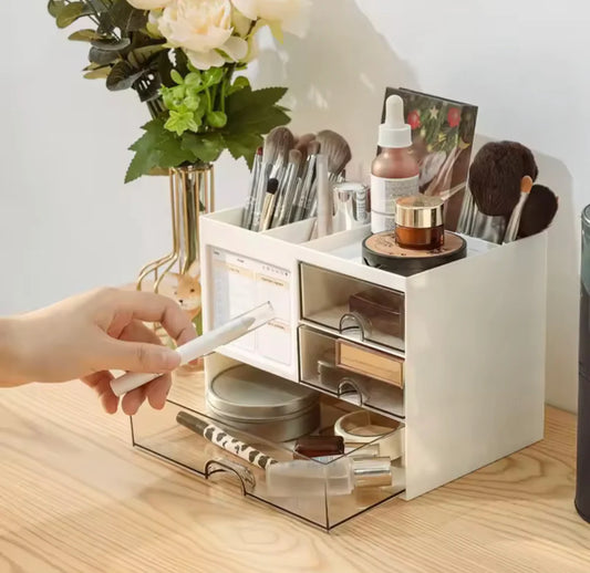 Tabletop Cosmetic & Stationery Organizer – Multi-Purpose Storage for Desk & Vanity