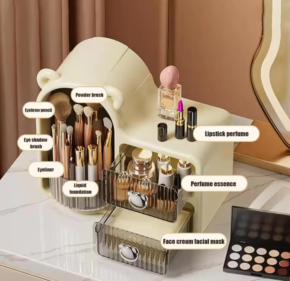 Wall-Mounted Drawer Storage Box – Dustproof Cosmetic Organizer for Bathroom & Vanity